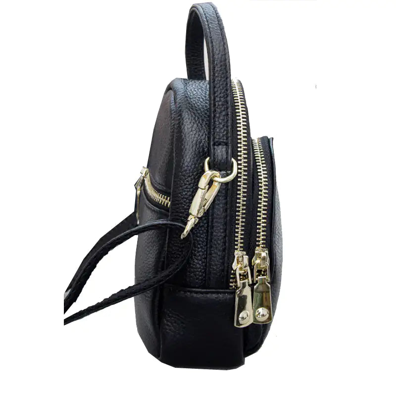 Double Duty Genuine Leather CrossBody Bag