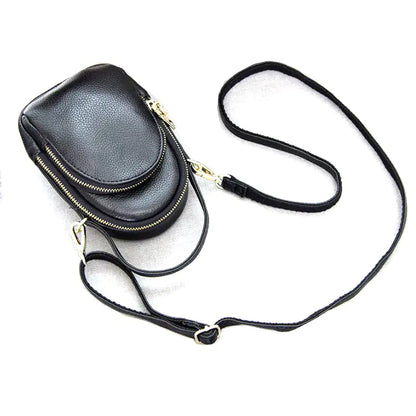 Double Duty Genuine Leather CrossBody Bag