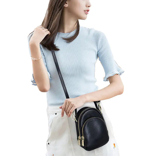 Double Duty Genuine Leather CrossBody Bag