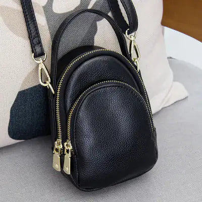 Double Duty Genuine Leather CrossBody Bag