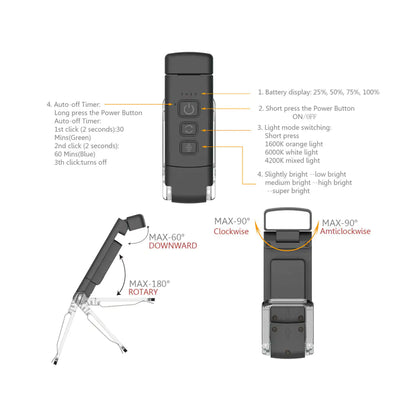 Reading light with stand