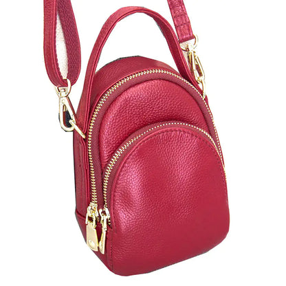 Double Duty Genuine Leather CrossBody Bag