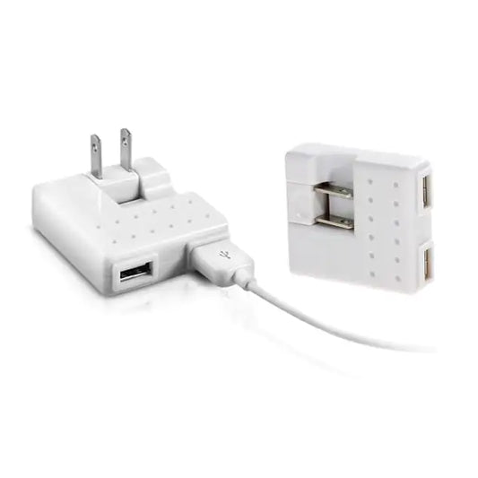 Dual Port USB With Folding Power Plug In