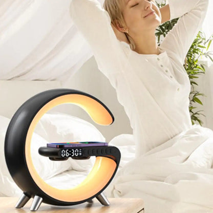 Mooncave Light Wireless Charger And Speaker With Clock