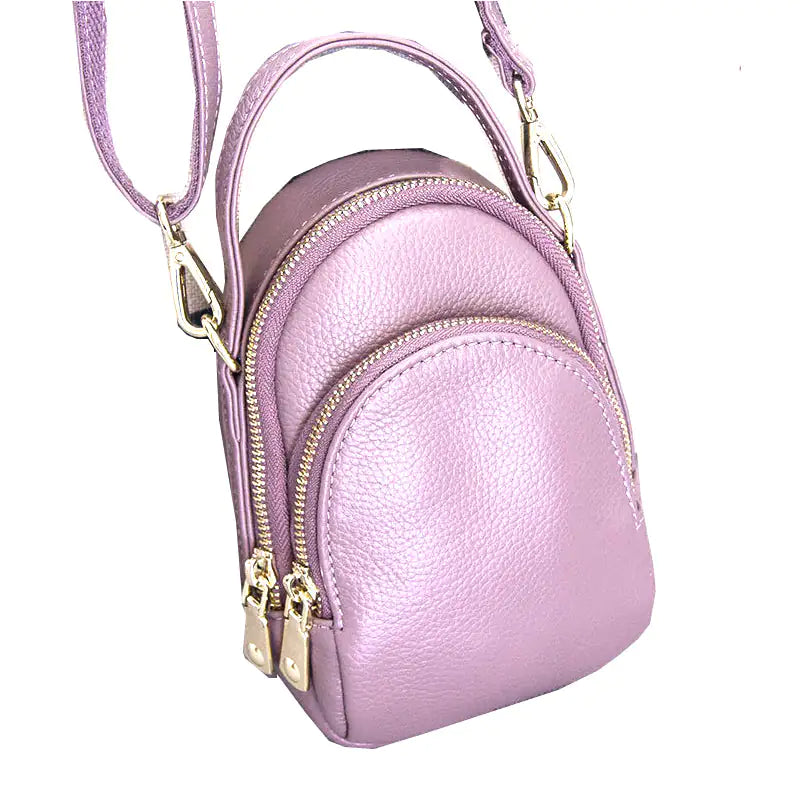 Double Duty Genuine Leather CrossBody Bag